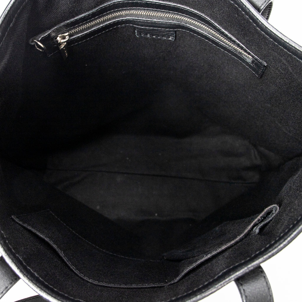 Shoulder Bag Shopping Tote Black Macadam Canvas