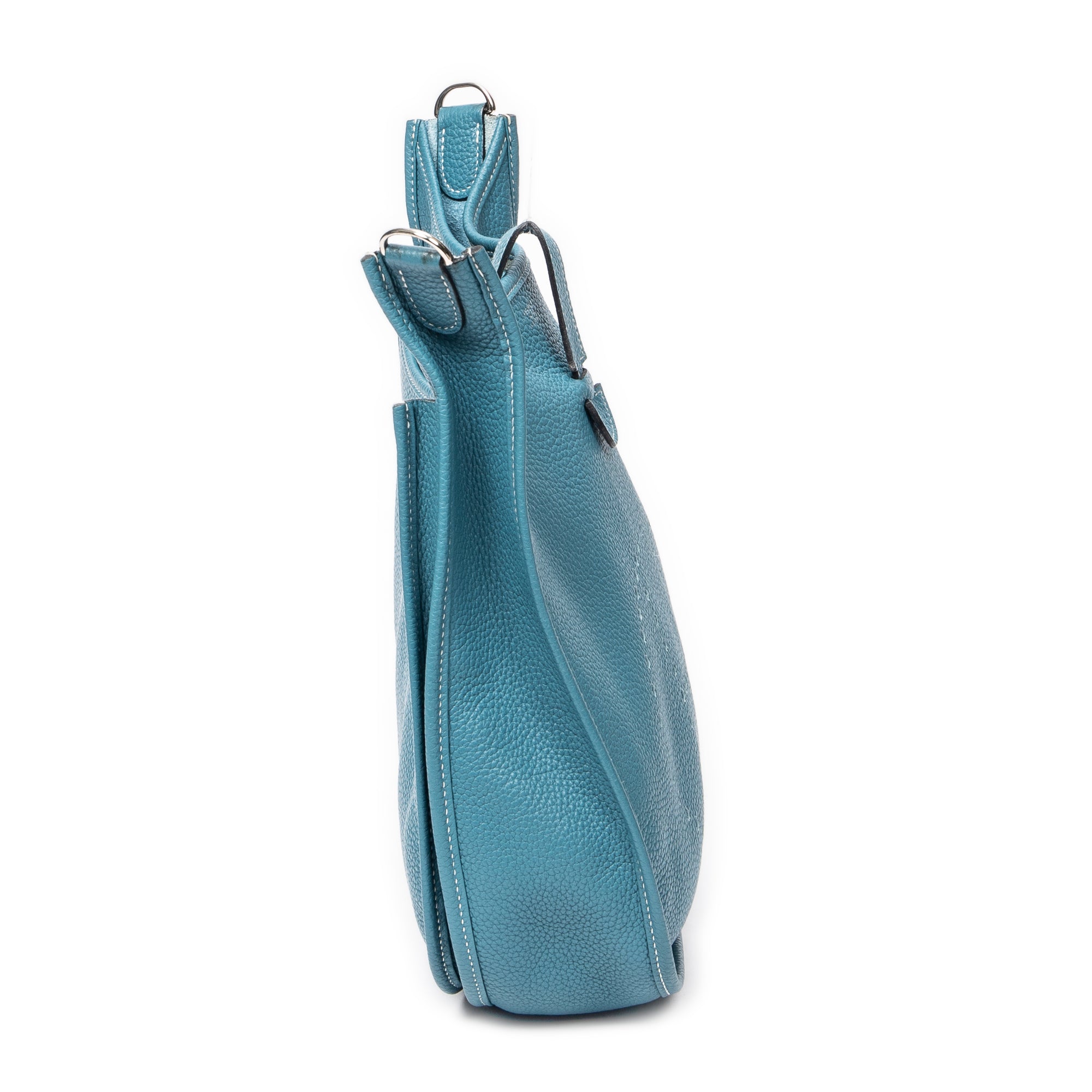 Shoulder Bag Evelyne III GM Blue Jean Clemence Leather