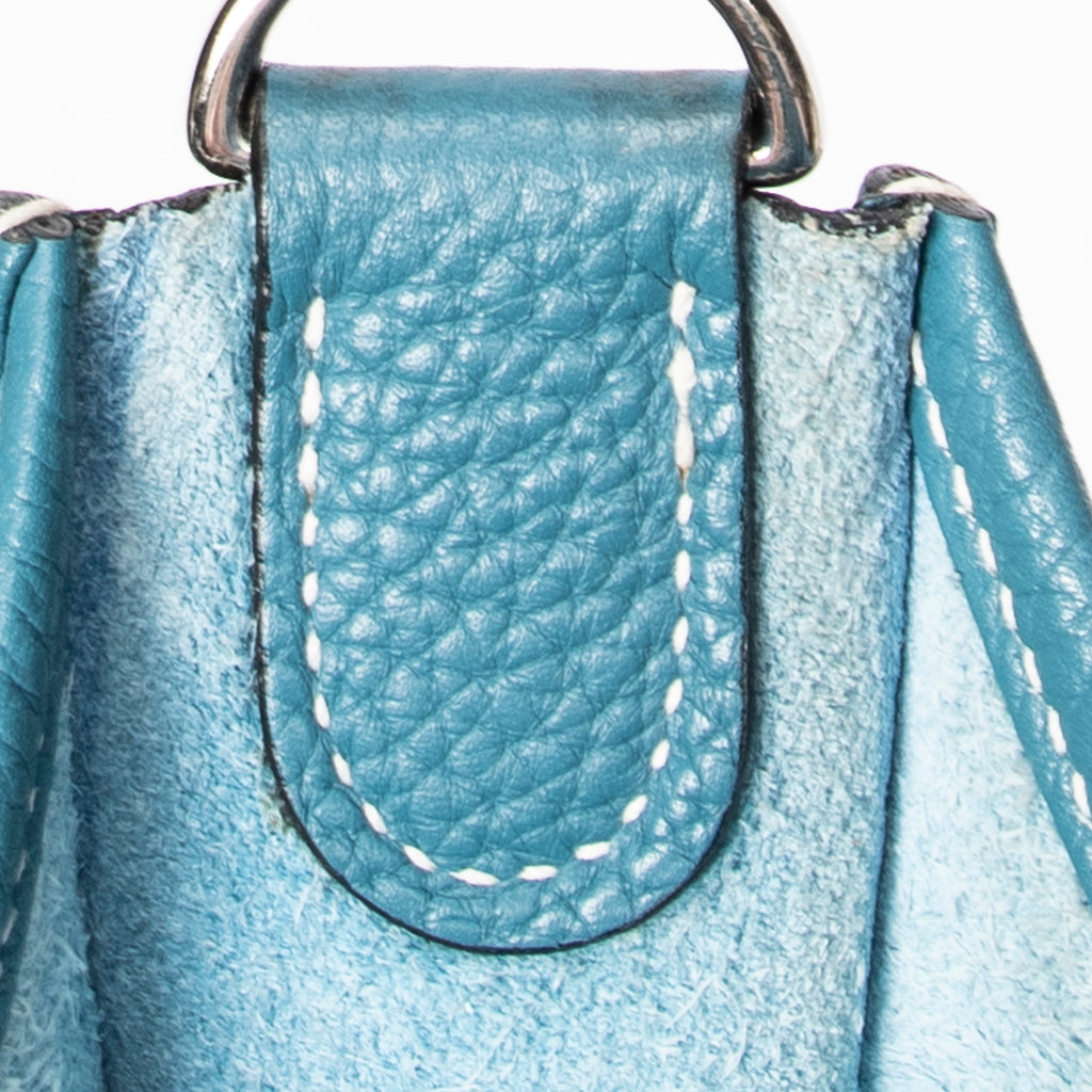 Shoulder Bag Evelyne III GM Blue Jean Clemence Leather