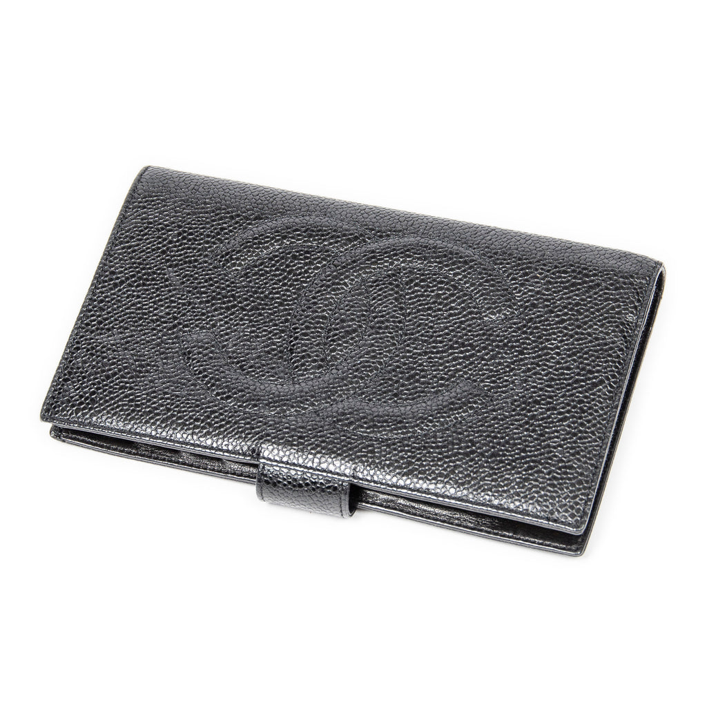 Wallet CC Timeless French Purse Wallet Black Caviar Leather