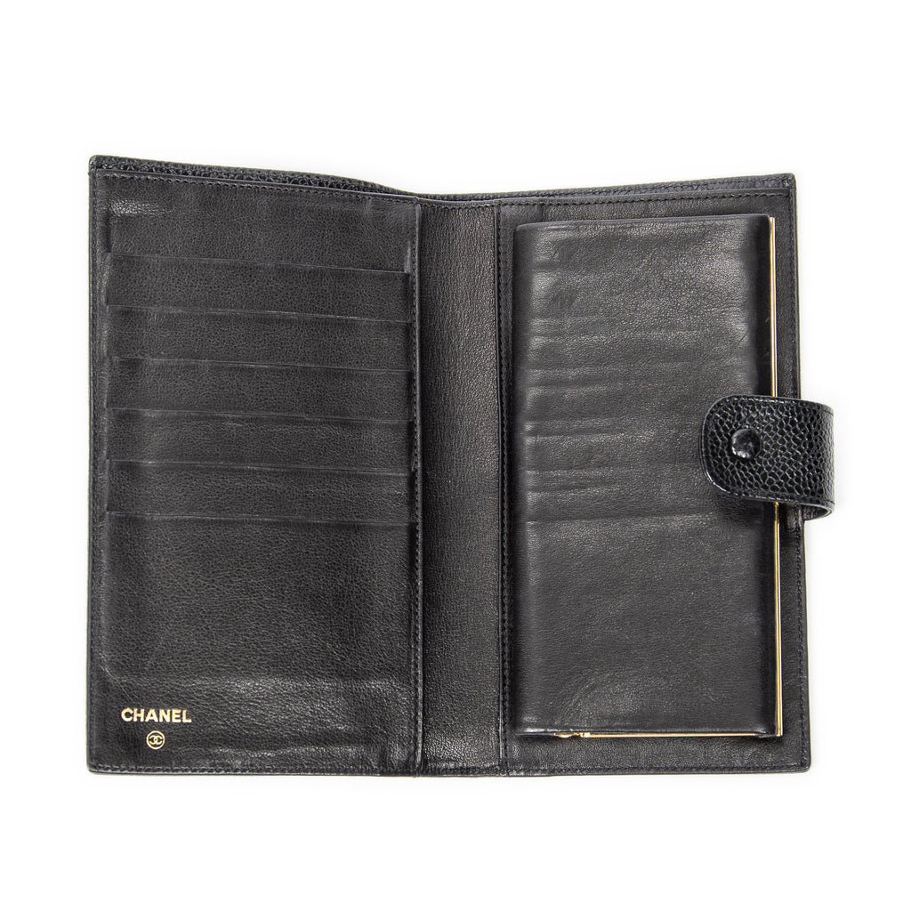Wallet CC Timeless French Purse Wallet Black Caviar Leather