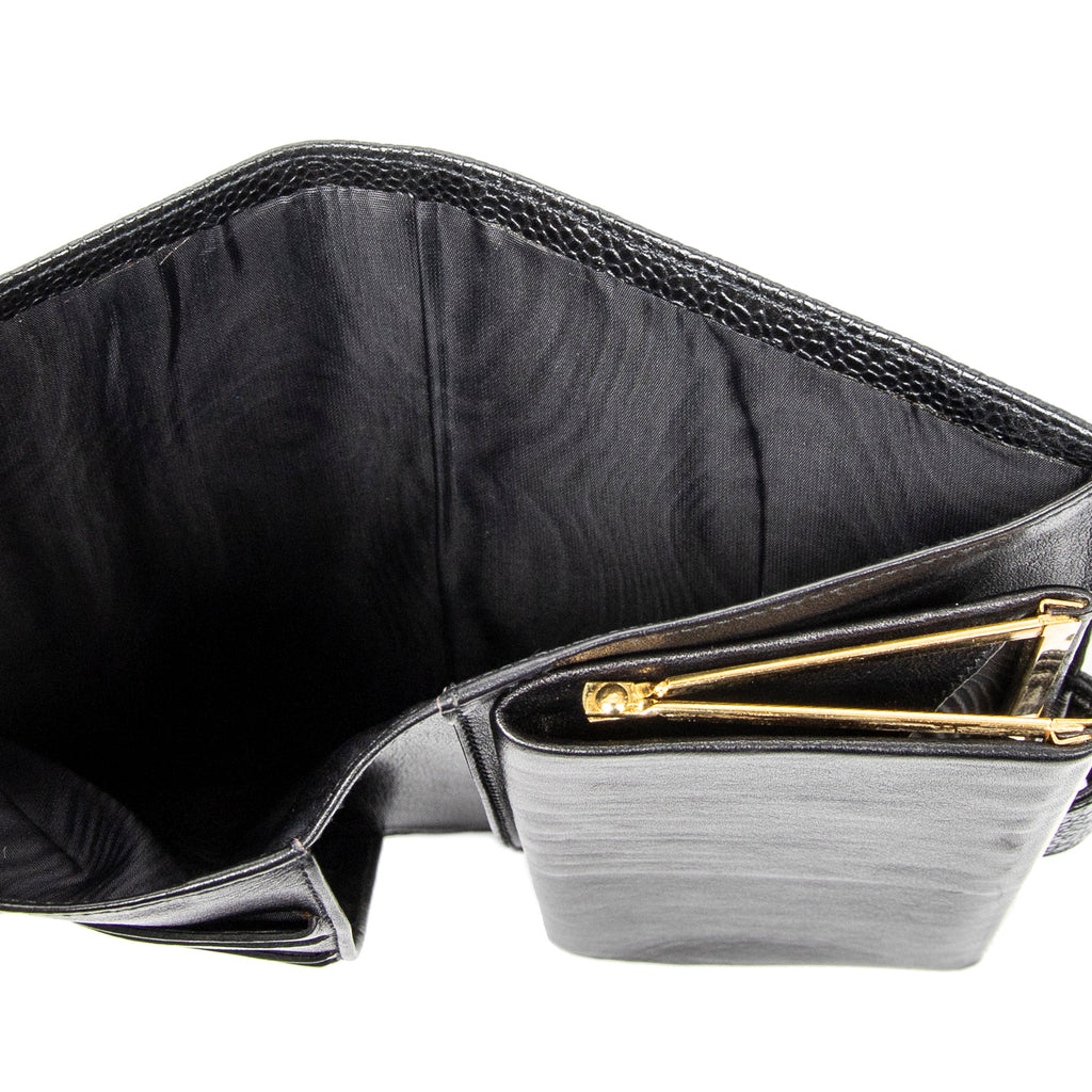 Wallet CC Timeless French Purse Wallet Black Caviar Leather