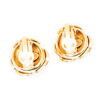 Earrings CC Round Clip On Earrings Gold Gold Plated