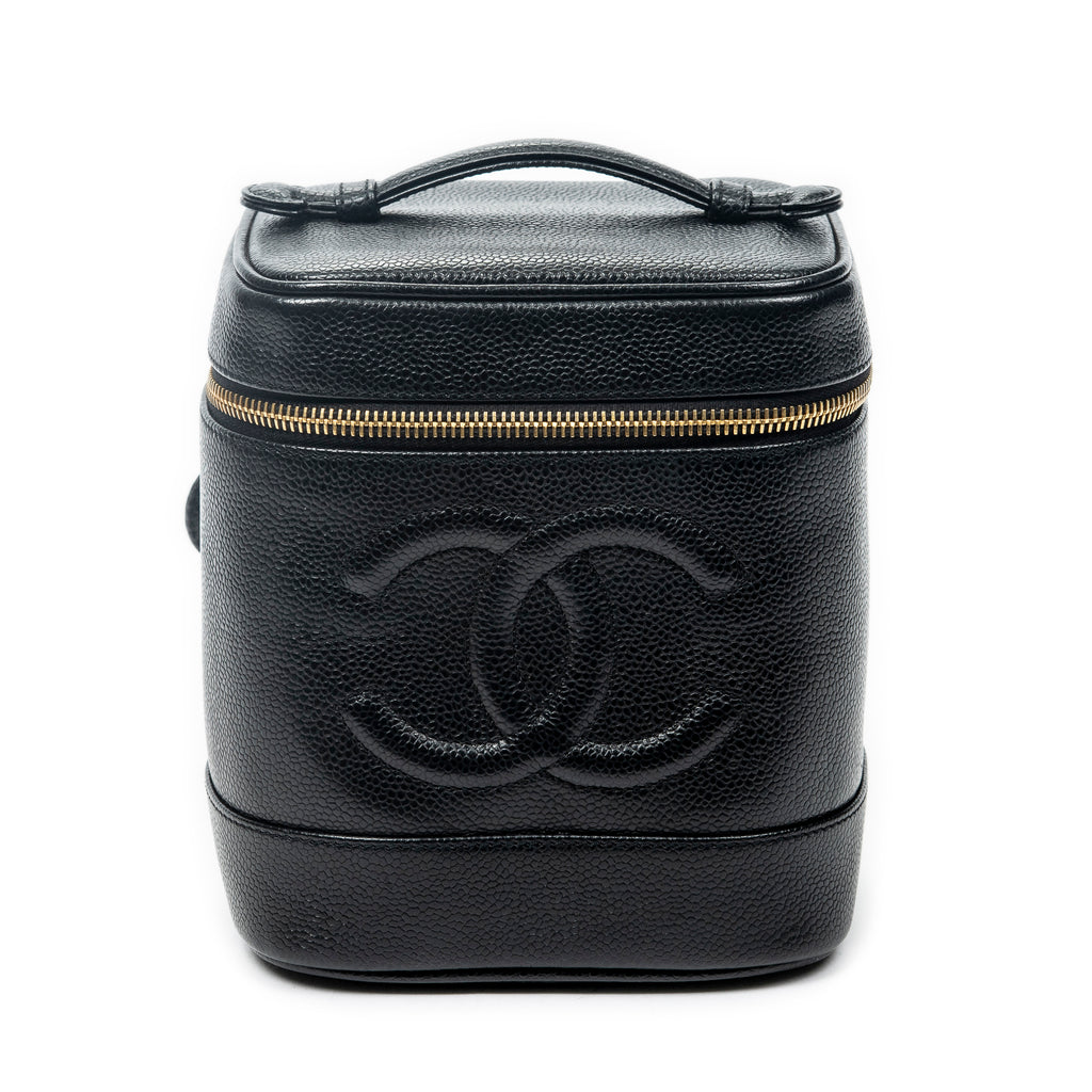 Handbag CC Tall Vanity Case Black Caviar Leather