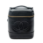 Handbag CC Tall Vanity Case Black Caviar Leather