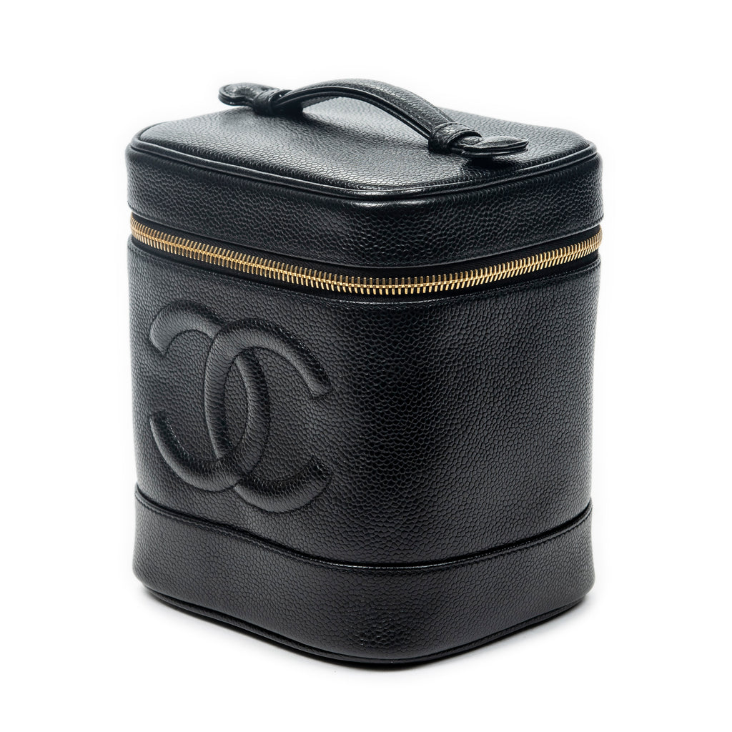 Handbag CC Tall Vanity Case Black Caviar Leather