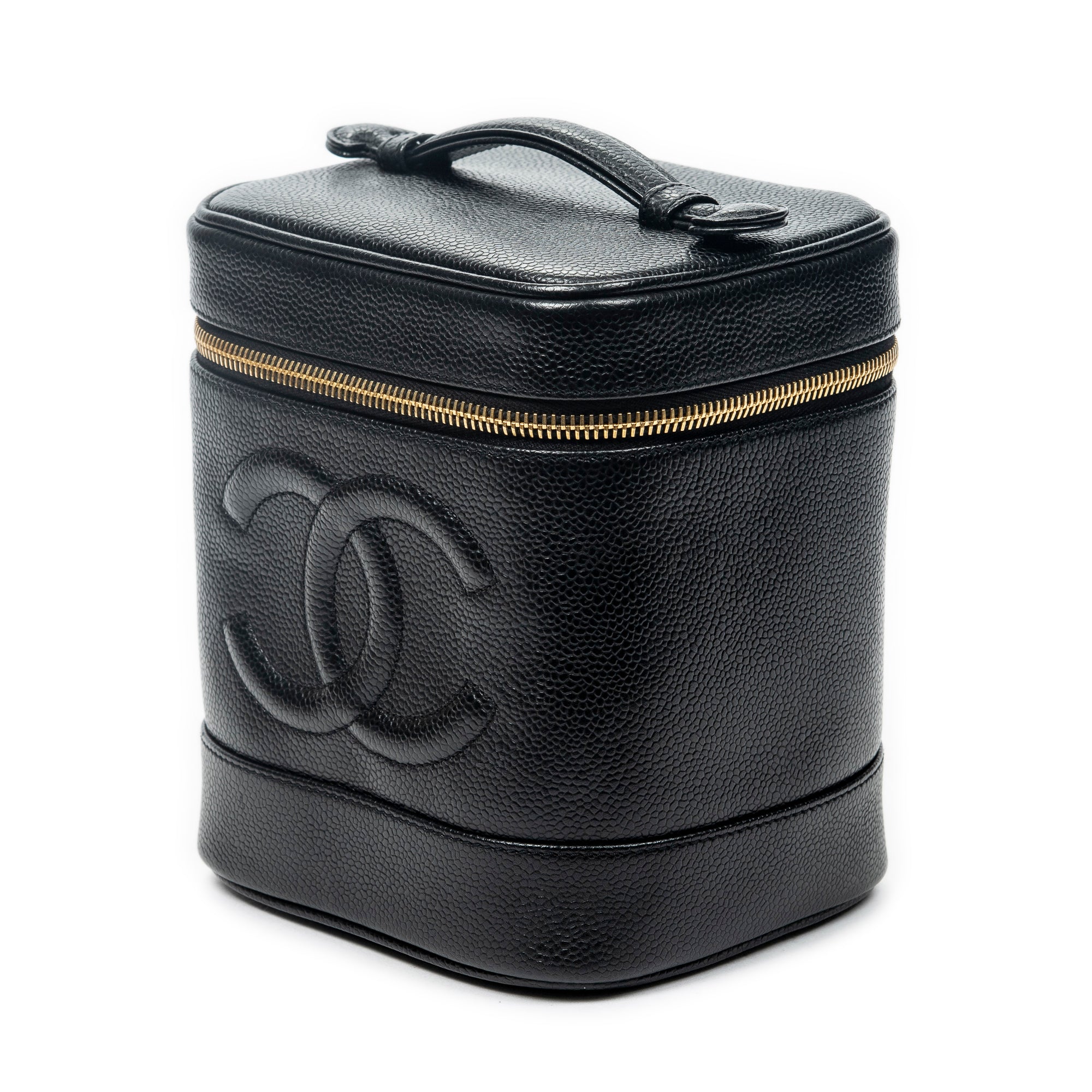 Handbag CC Tall Vanity Case Black Caviar Leather