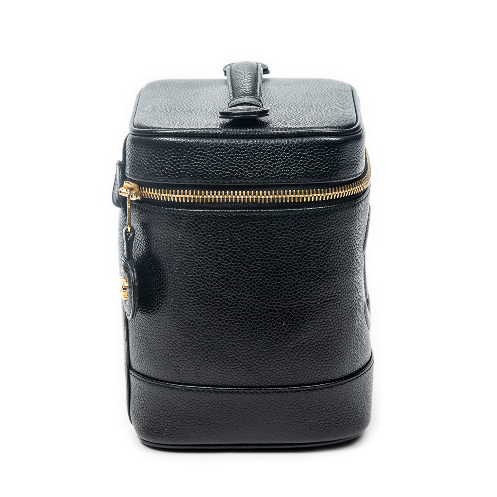 Handbag CC Tall Vanity Case Black Caviar Leather