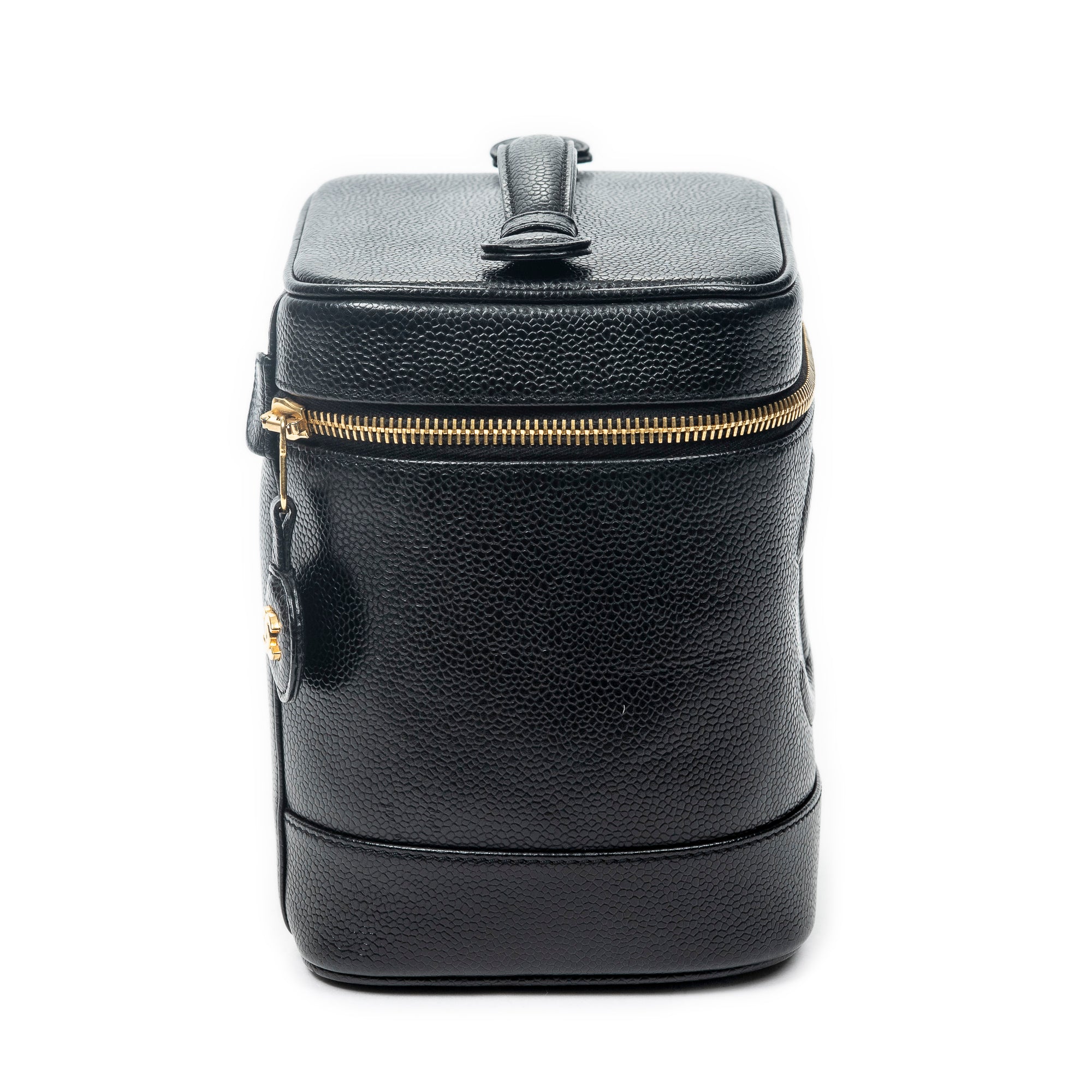 Handbag CC Tall Vanity Case Black Caviar Leather