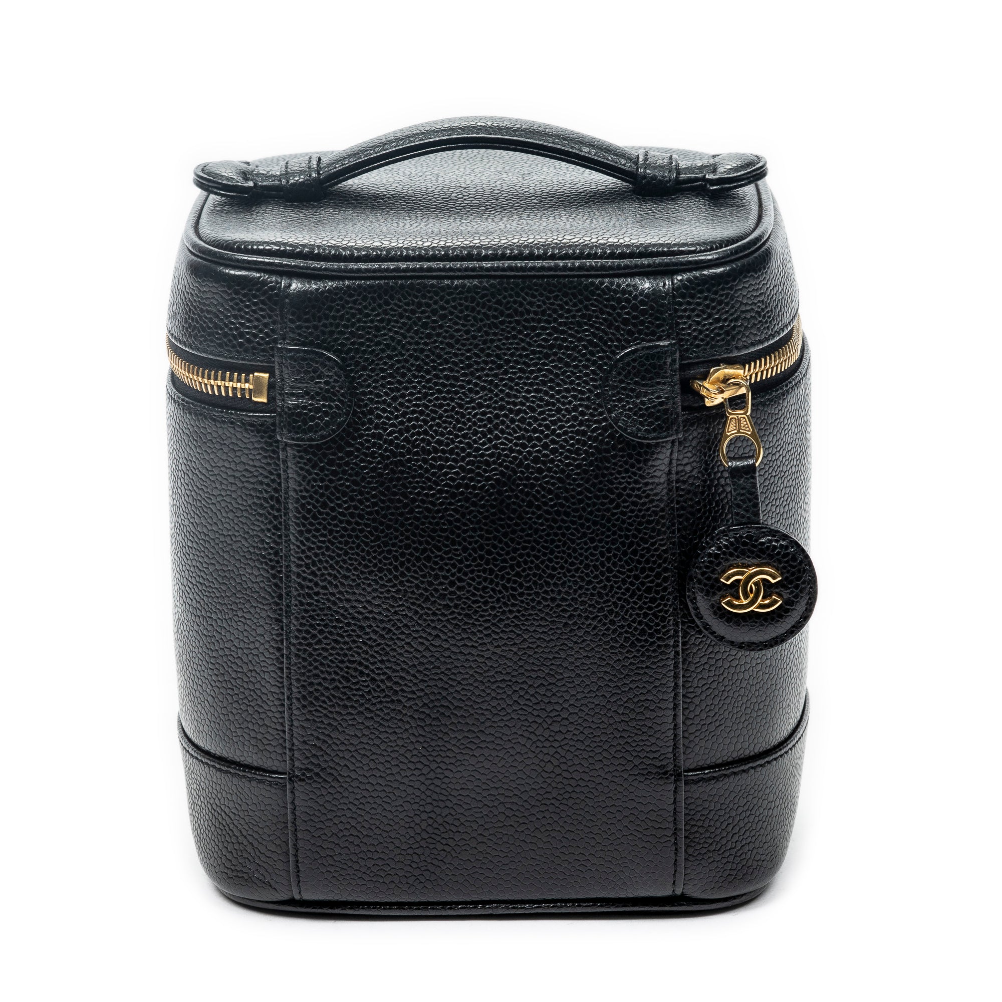 Handbag CC Tall Vanity Case Black Caviar Leather