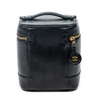Bolso de mano CC Tall Vanity Case Piel de caviar negra