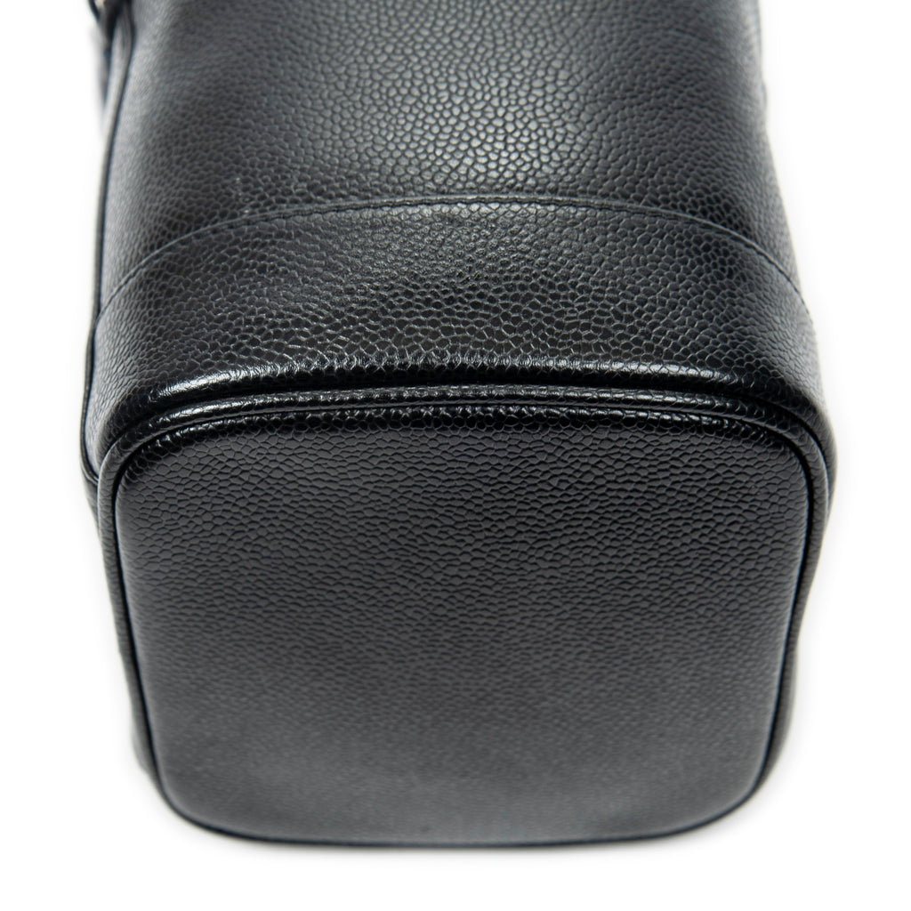 Handbag CC Tall Vanity Case Black Caviar Leather