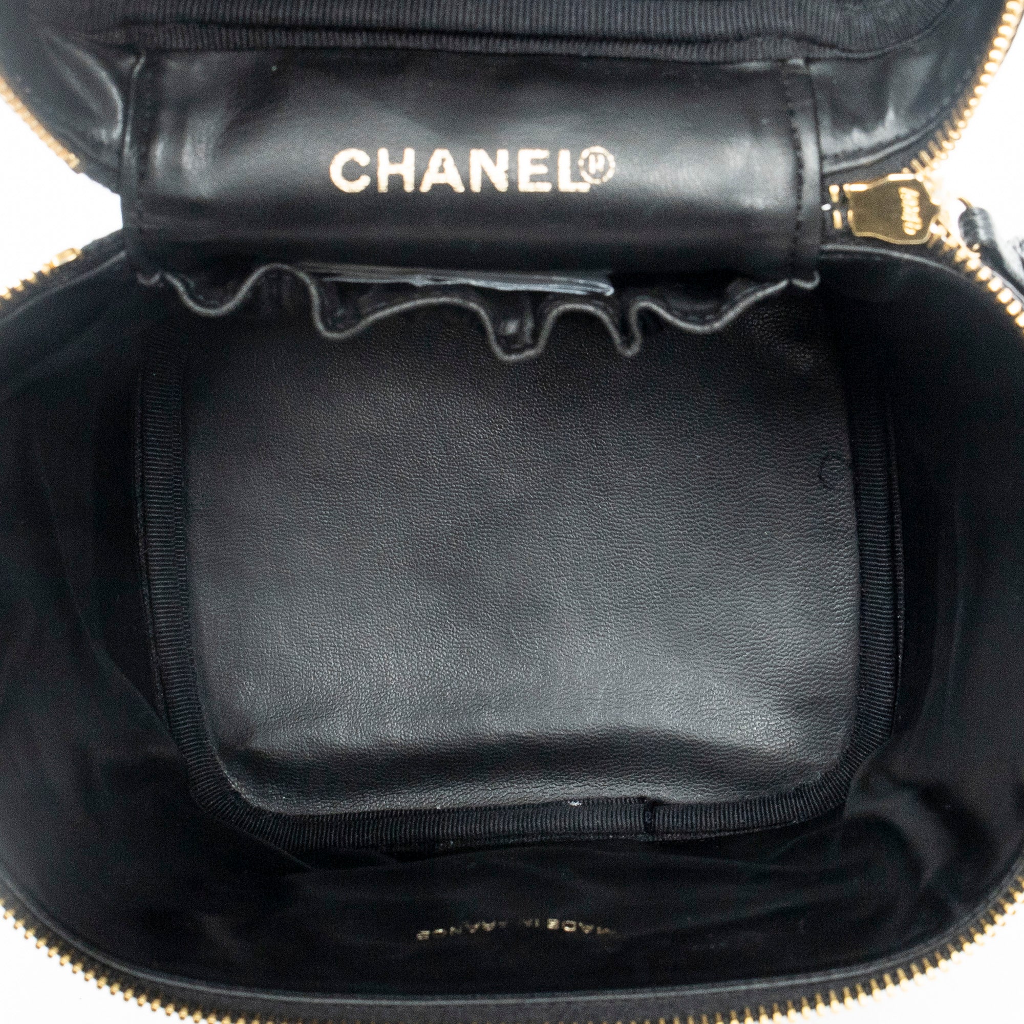 Handbag CC Tall Vanity Case Black Caviar Leather