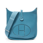 Shoulder Bag Evelyne III GM Blue Jean Clemence Leather