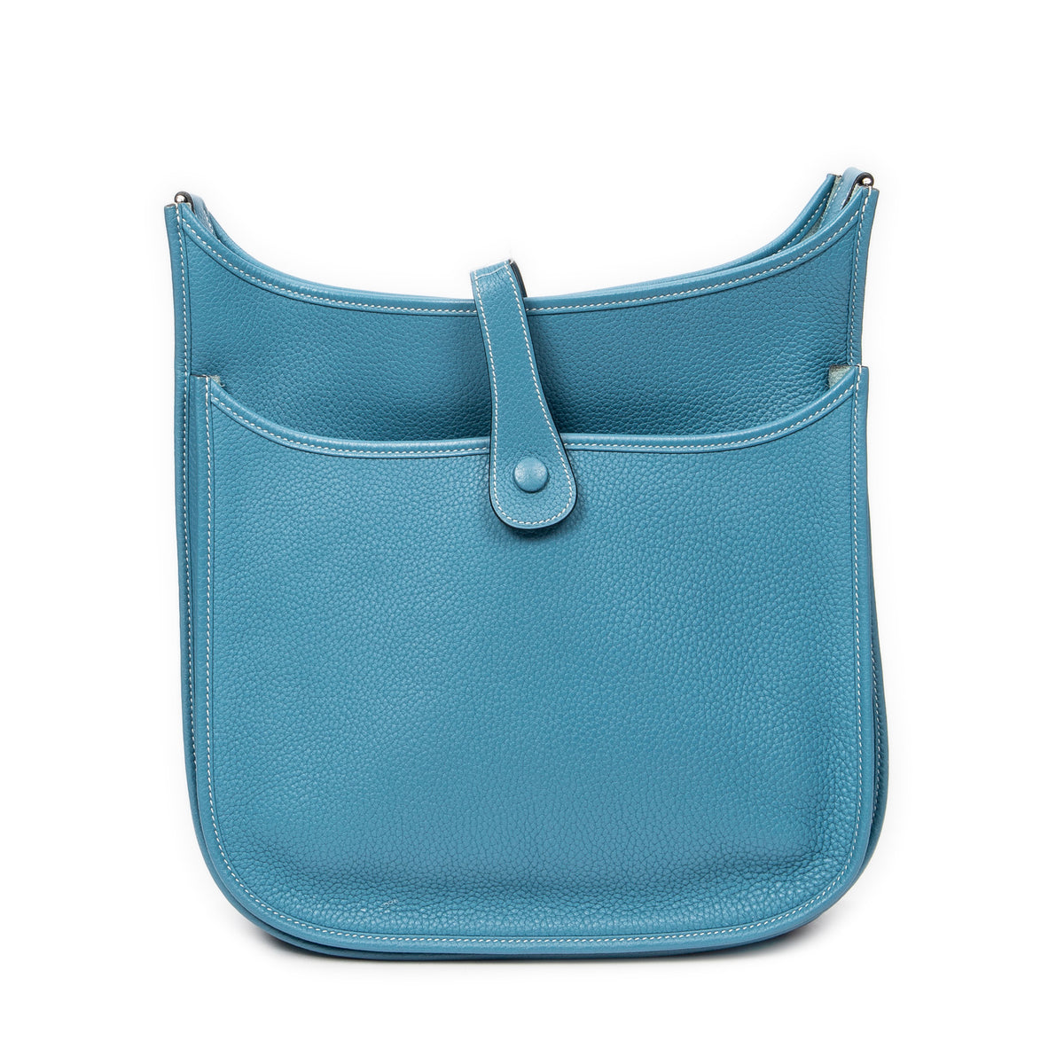 Shoulder Bag Evelyne III GM Blue Jean Clemence Leather