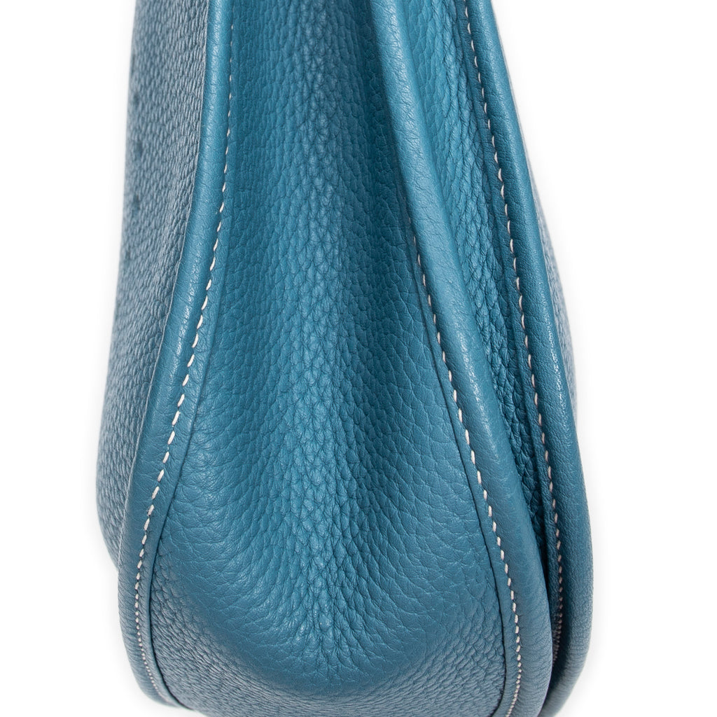 Shoulder Bag Evelyne III GM Blue Jean Clemence Leather
