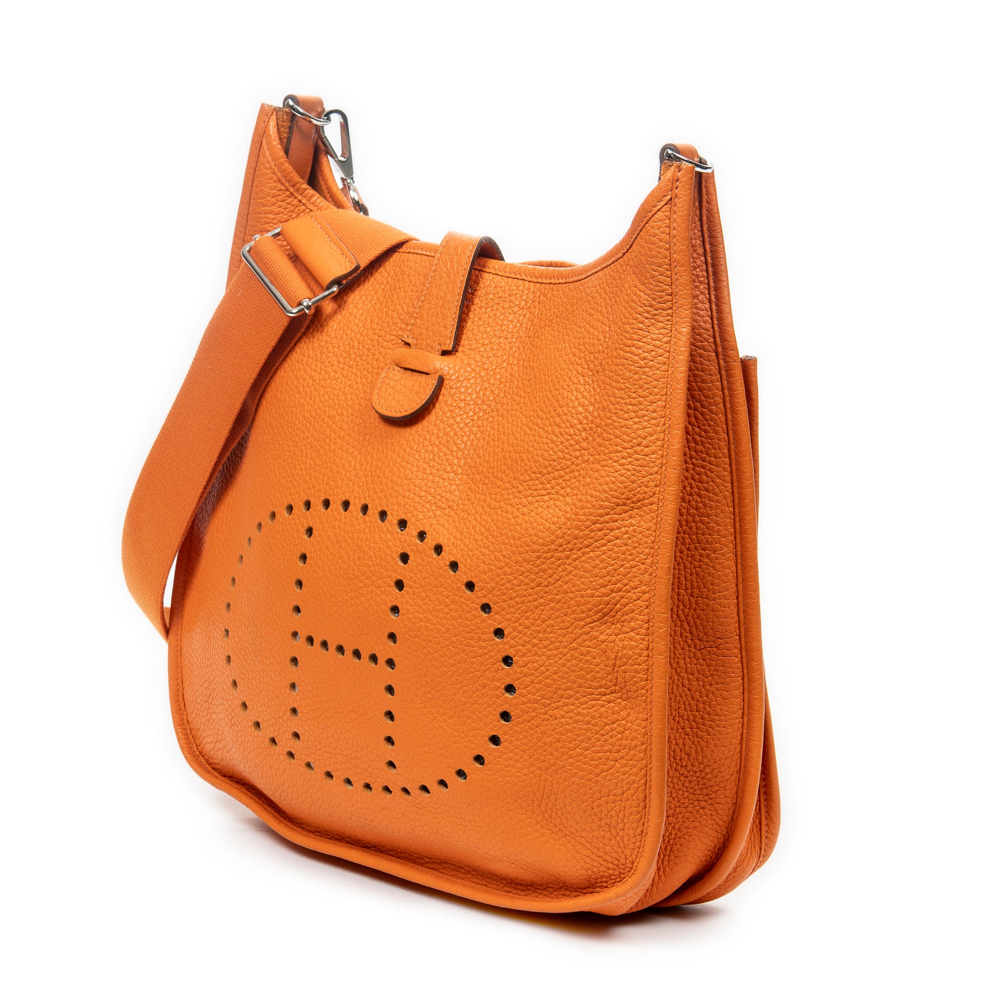 Shoulder Bag Evelyne III GM Orange Clemence Leather