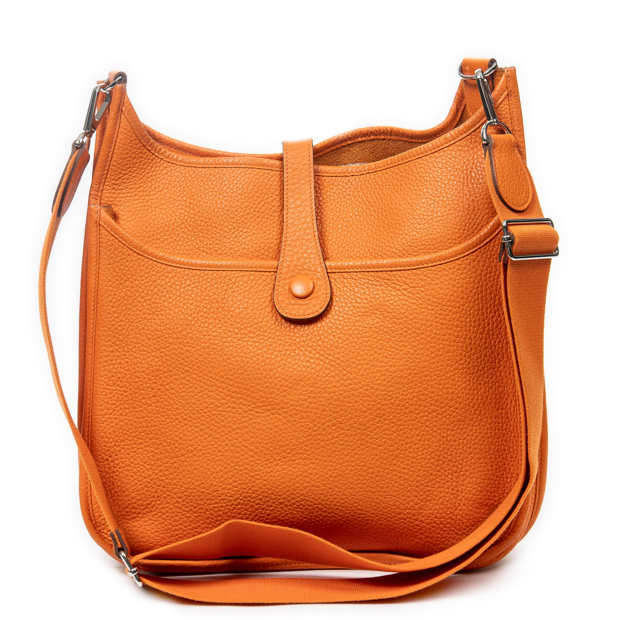 Shoulder Bag Evelyne III GM Orange Clemence Leather