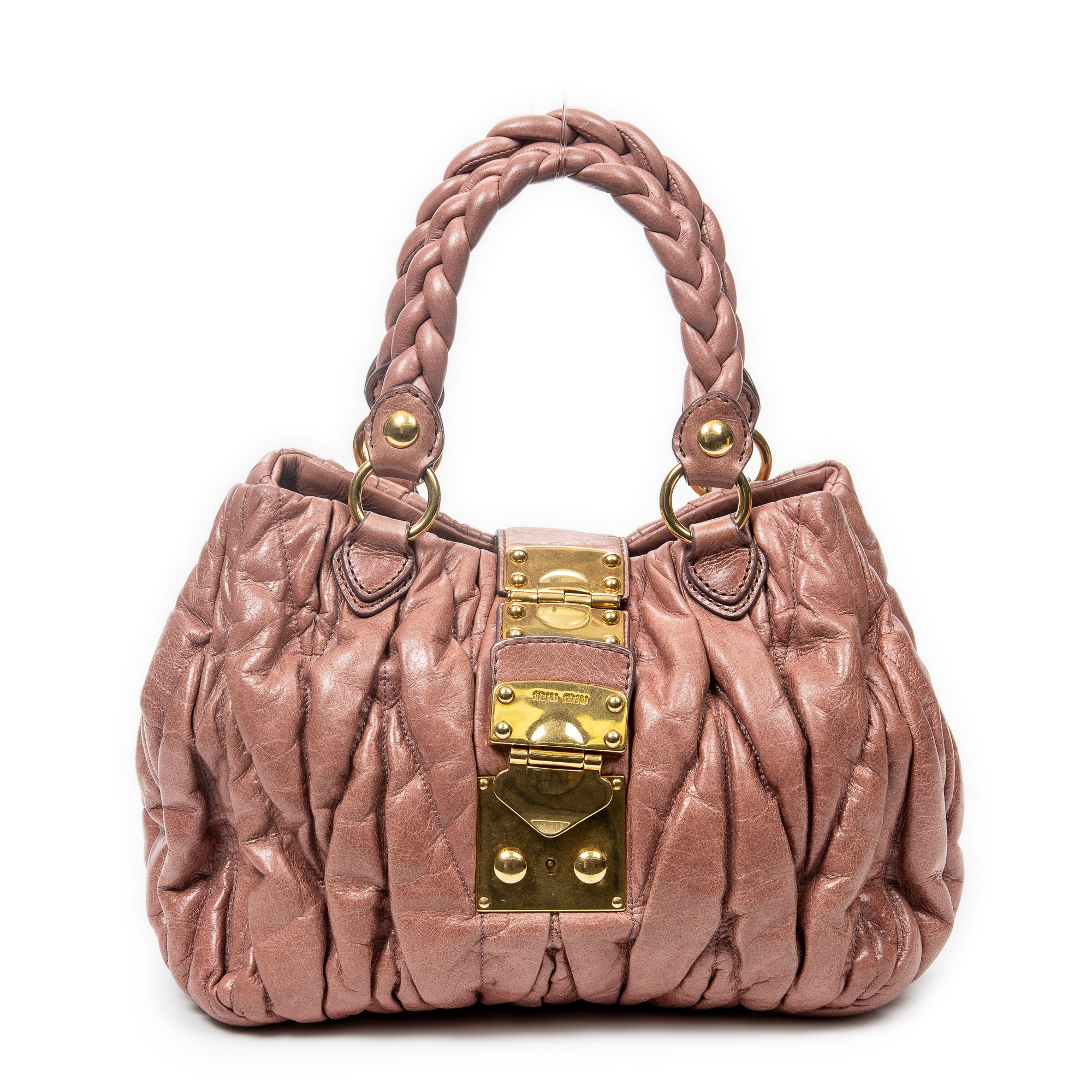 Shoulder Bag Bauletto Aperto Pink Matelasse Lux Leather