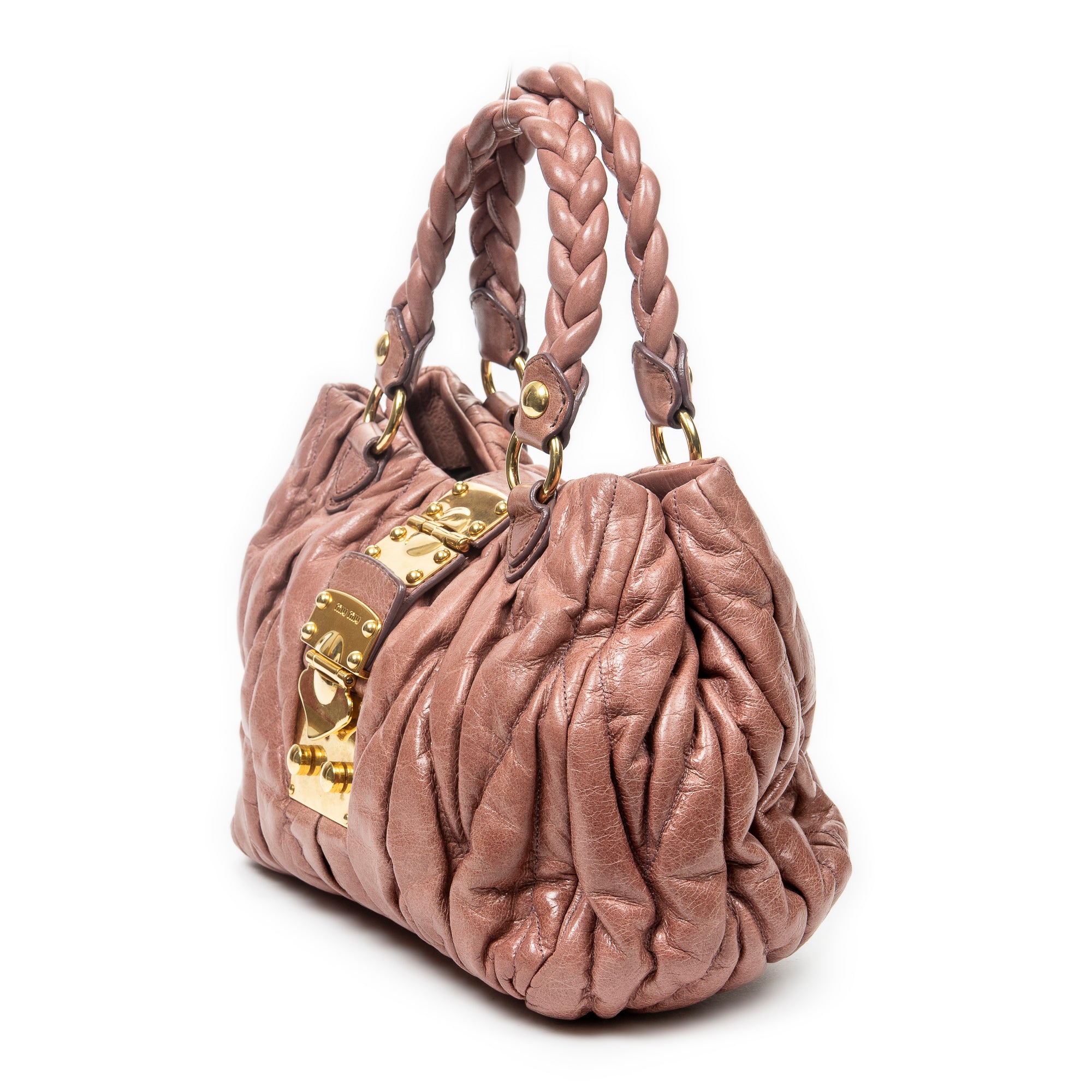 Shoulder Bag Bauletto Aperto Pink Matelasse Lux Leather