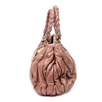 Shoulder Bag Bauletto Aperto Pink Matelasse Lux Leather