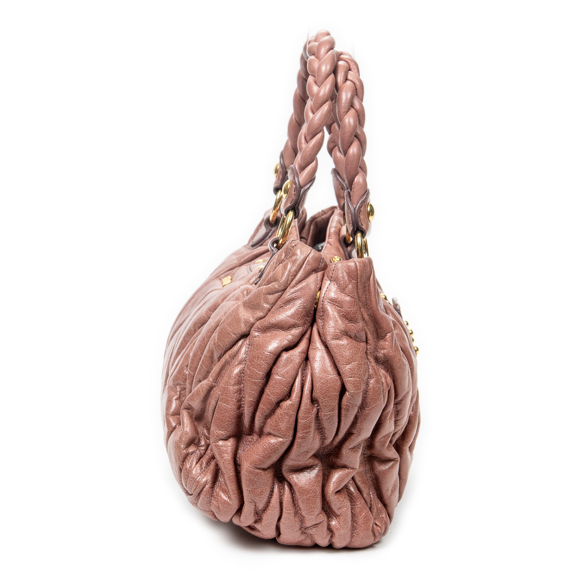 Shoulder Bag Bauletto Aperto Pink Matelasse Lux Leather