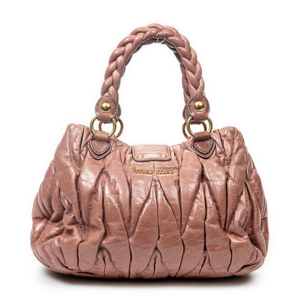 Shoulder Bag Bauletto Aperto Pink Matelasse Lux Leather