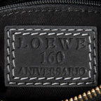 Shoulder Bag Zip Pochette Black Embossed Calfskin Leather