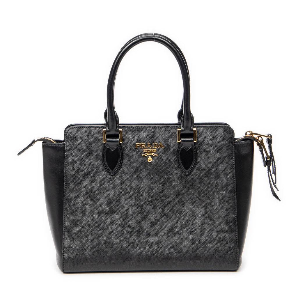 Shoulder Bag Small Top Handle Crossbody Black Saffiano Leather
