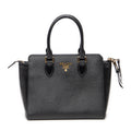 Shoulder Bag Small Top Handle Crossbody Black Saffiano Leather