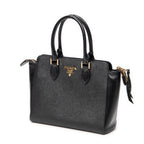 Shoulder Bag Small Top Handle Crossbody Black Saffiano Leather
