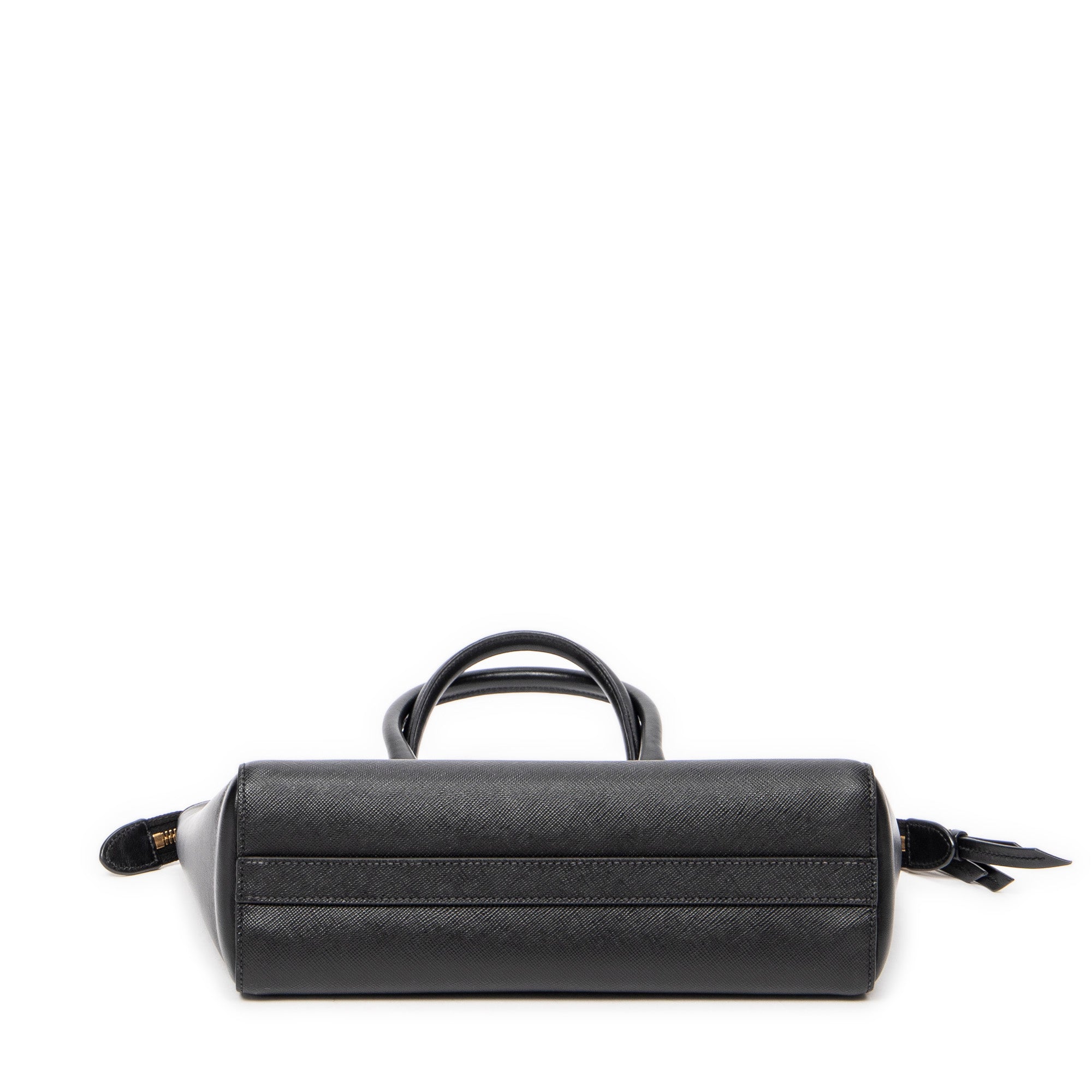 Shoulder Bag Small Top Handle Crossbody Black Saffiano Leather