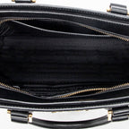 Shoulder Bag Small Top Handle Crossbody Black Saffiano Leather