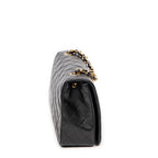 Shoulder Bag Mademoiselle Full Flap Black Quilted Lambskin Leather