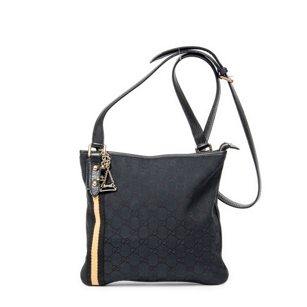 Shoulder Bag Web Jolicoeur Crossbody Black Monogrammed Canvas