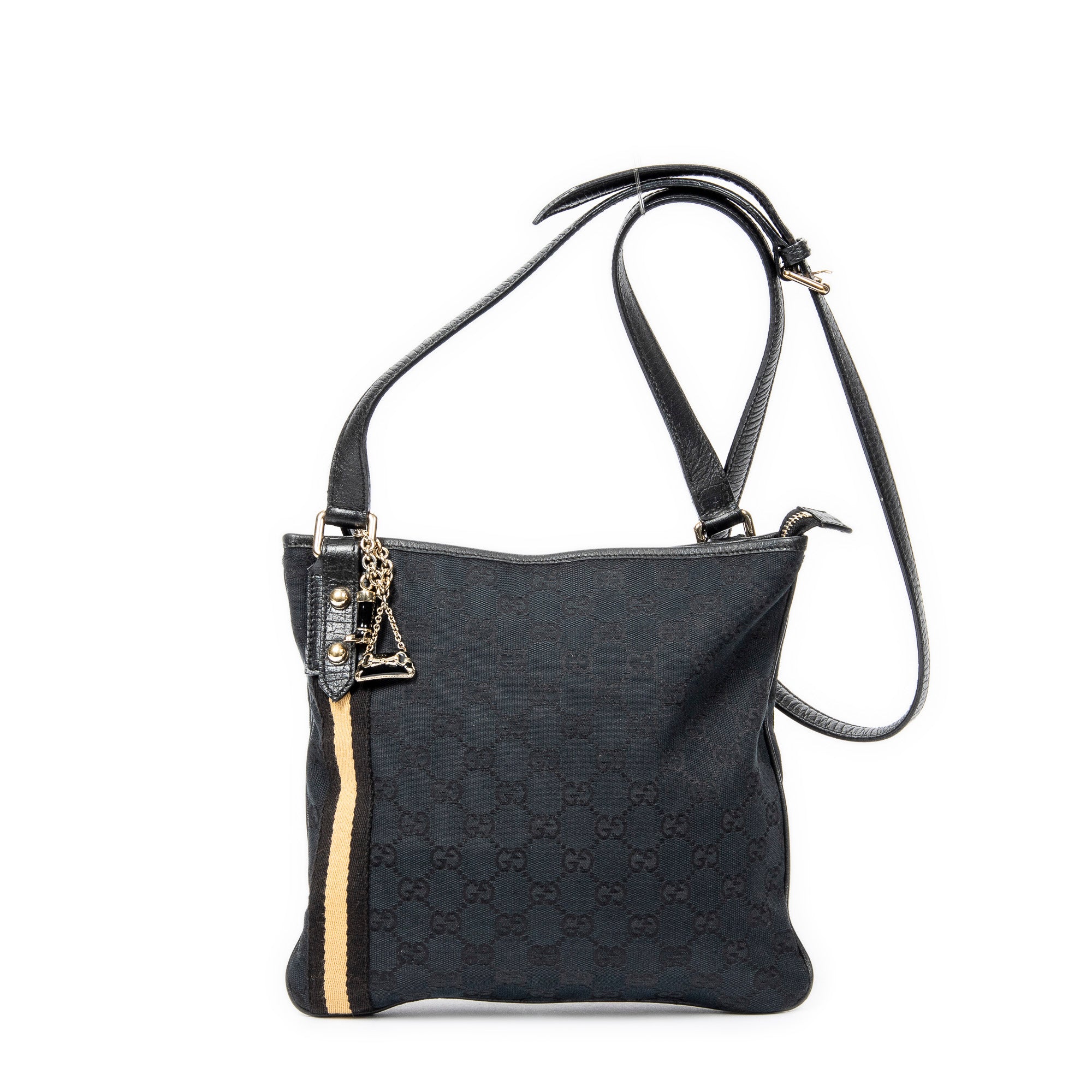 Shoulder Bag Web Jolicoeur Crossbody Black Monogrammed Canvas