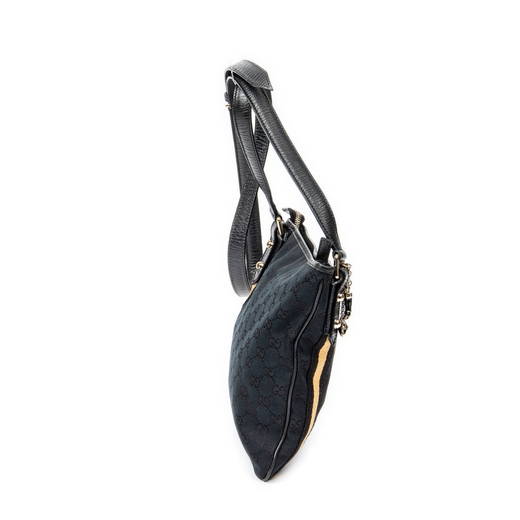 Shoulder Bag Web Jolicoeur Crossbody Black Monogrammed Canvas