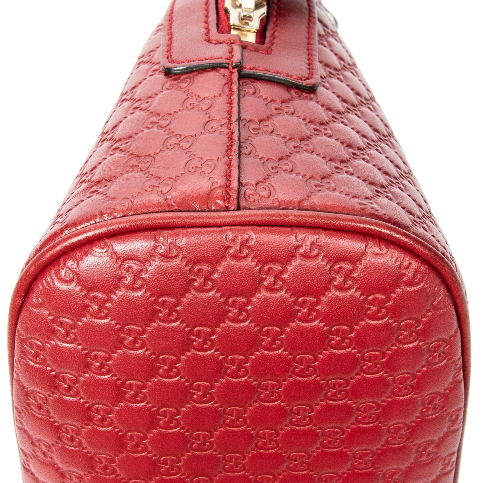 Shoulder Bag Mini Dome Tote Red Microguccissima Leather