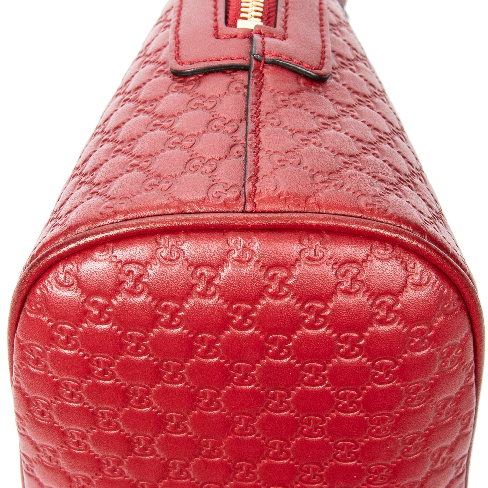 Shoulder Bag Mini Dome Tote Red Microguccissima Leather