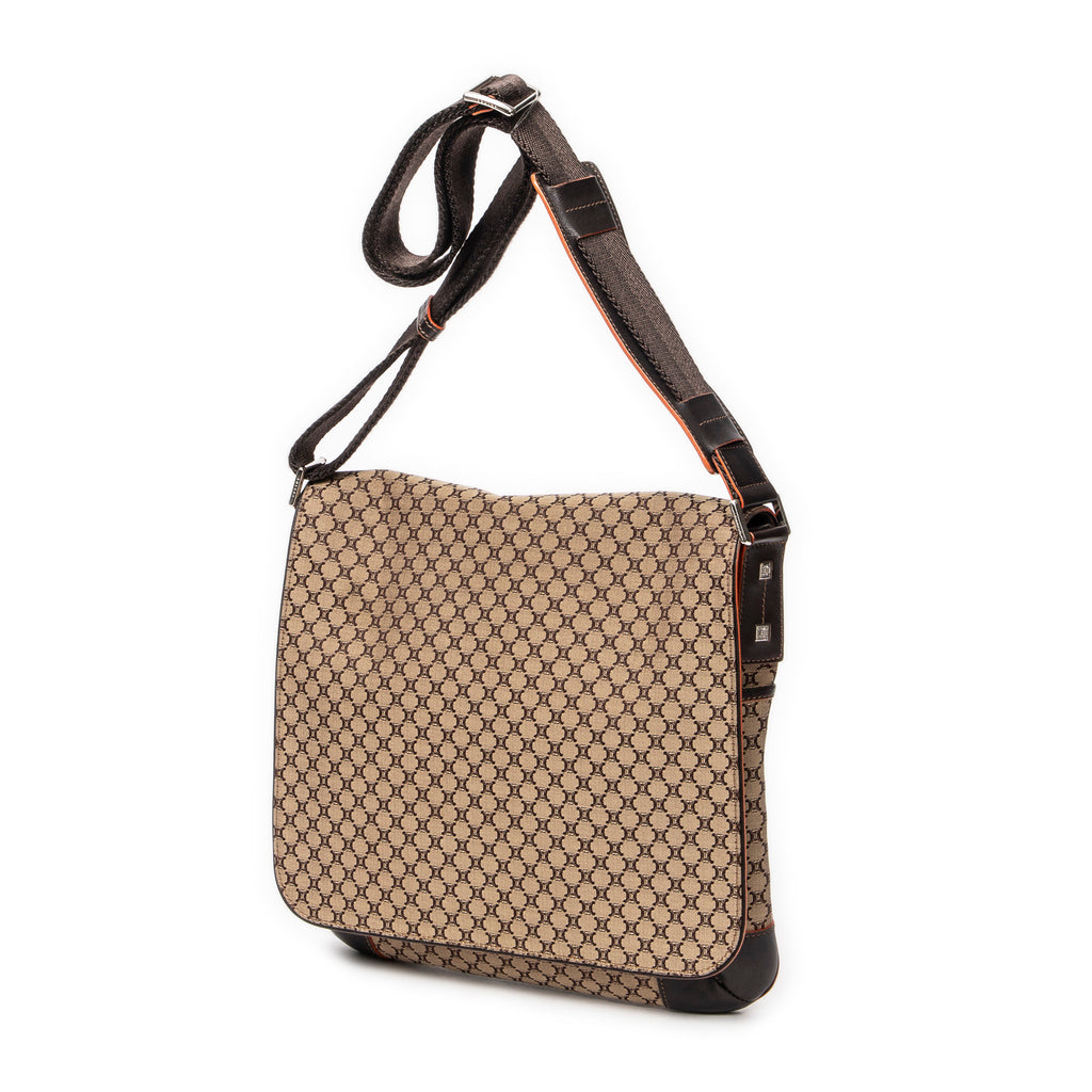 Shoulder Bag Flap Messenger Beige Macadam Canvas