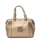 Shoulder Bag Small Anagram 2Way Boston Gold Grained Calfskin Leather