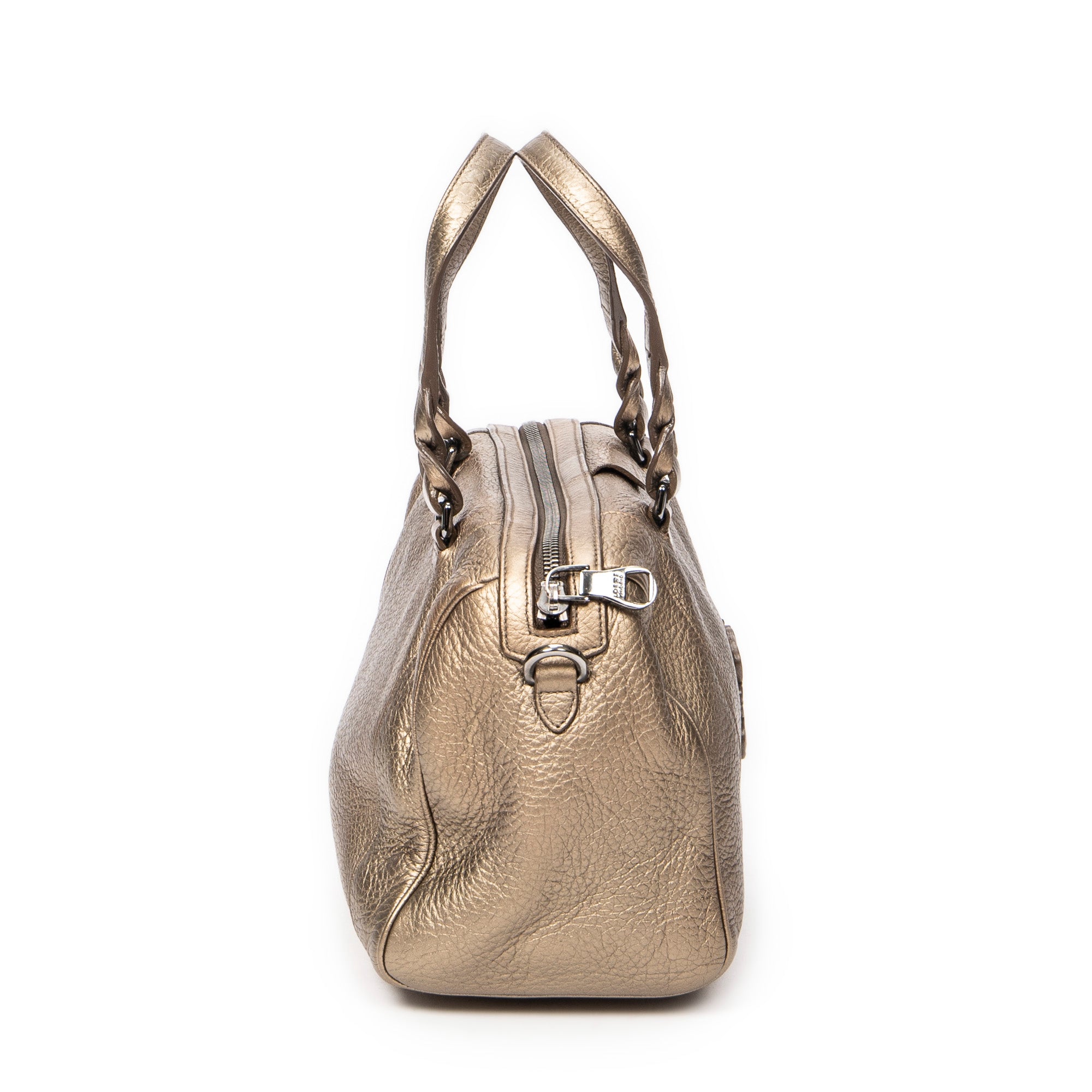 Shoulder Bag Small Anagram 2Way Boston Gold Grained Calfskin Leather
