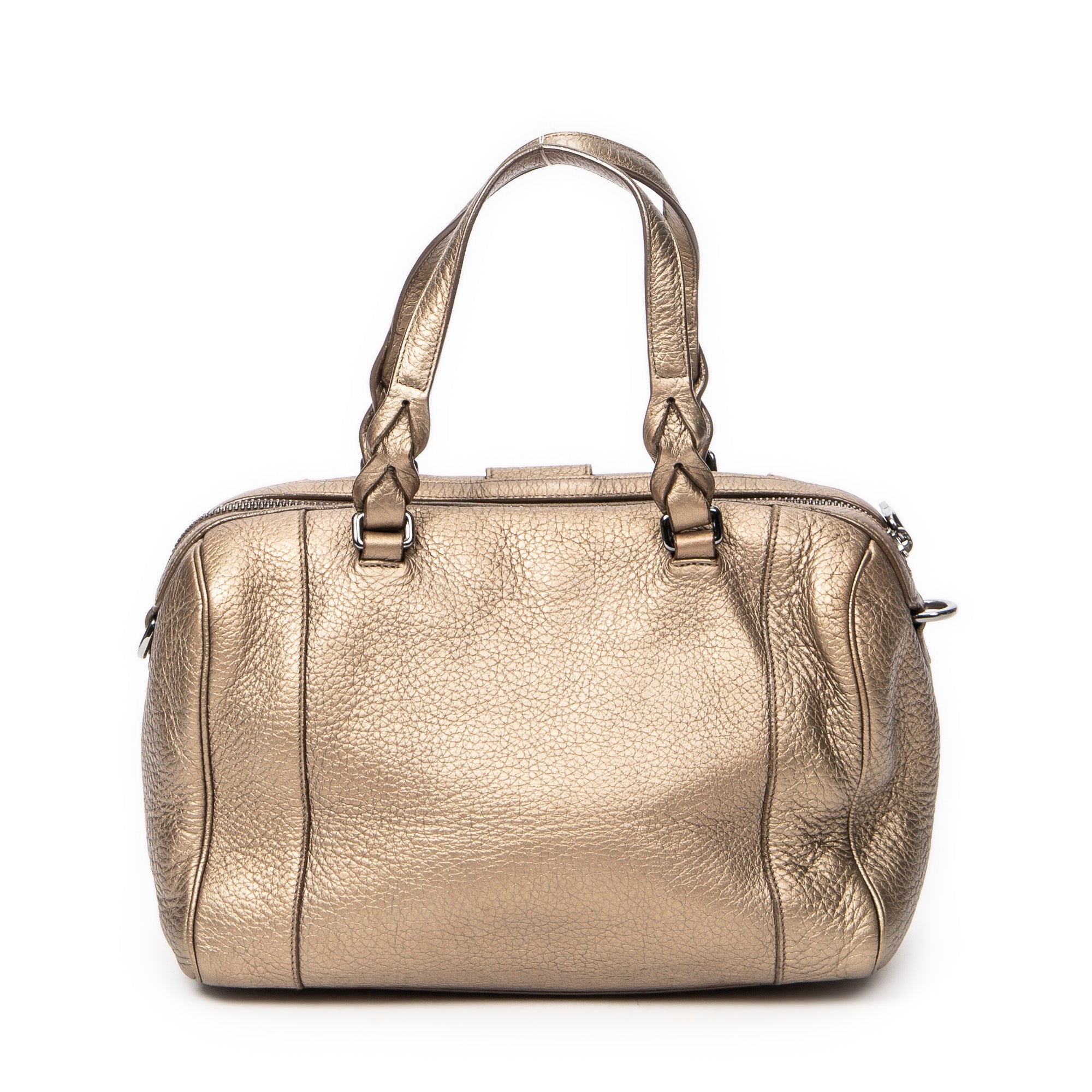 Shoulder Bag Small Anagram 2Way Boston Gold Grained Calfskin Leather