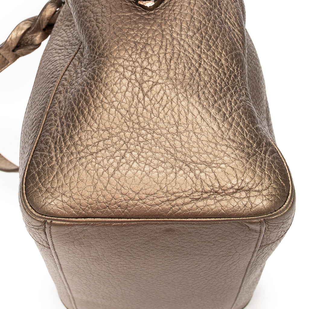 Shoulder Bag Small Anagram 2Way Boston Gold Grained Calfskin Leather