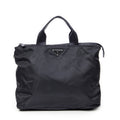 Shoulder Bag Convertible Square Zip Tote Navy Nylon Canvas