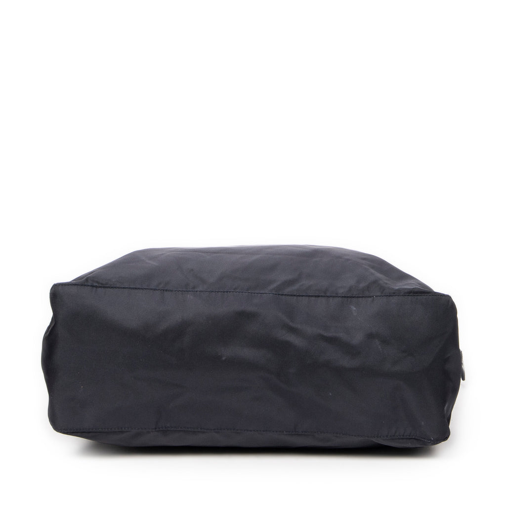 Shoulder Bag Convertible Square Zip Tote Navy Nylon Canvas