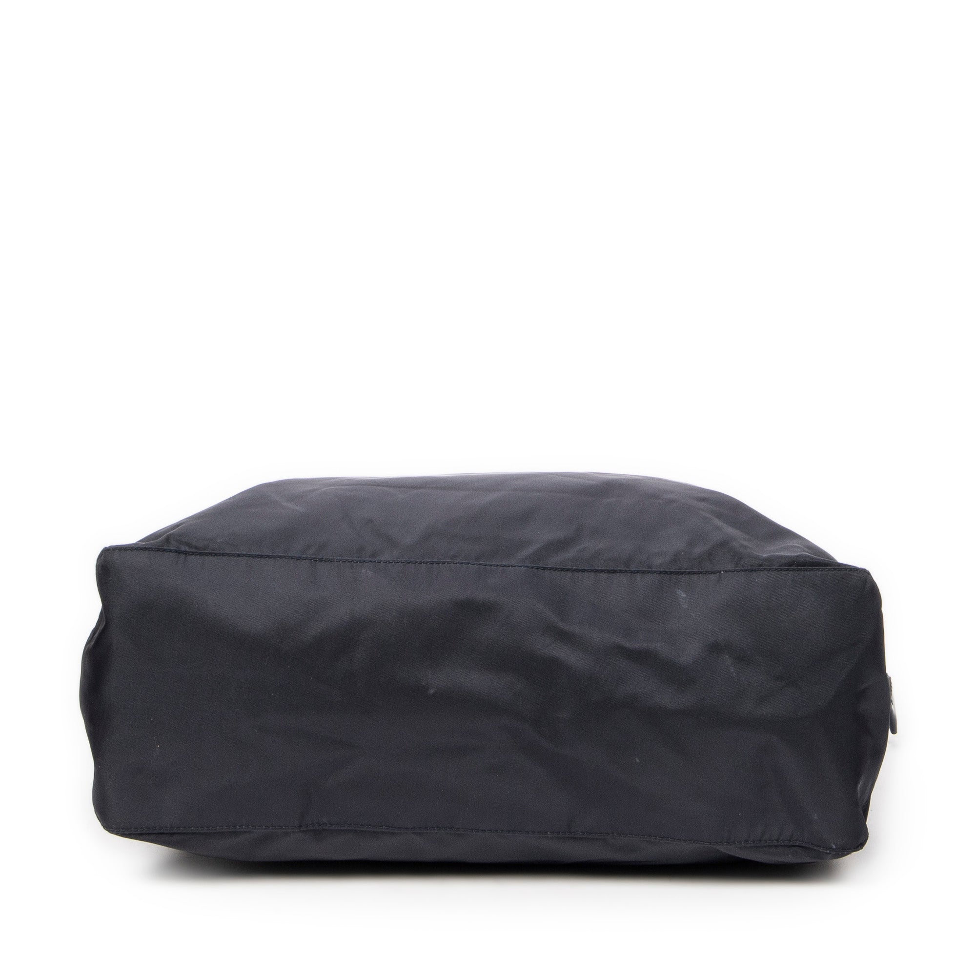 Shoulder Bag Convertible Square Zip Tote Navy Nylon Canvas