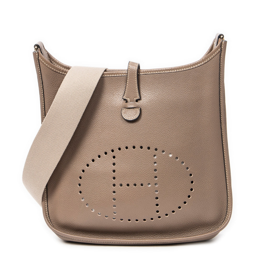 Shoulder Bag Evelyne I PM Etoupe Clemence Leather