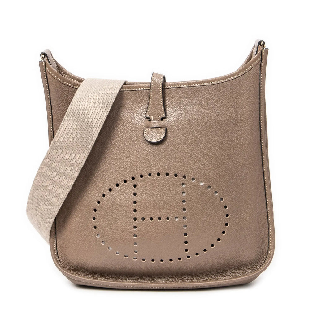 Sac bandoulière Evelyne I PM Étoupe Cuir Clémence