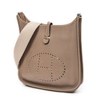 Sac bandoulière Evelyne I PM Étoupe Cuir Clémence